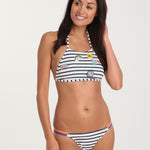 Banana Moon Teens Supercolour Solar Crop Top - Navy Stripe