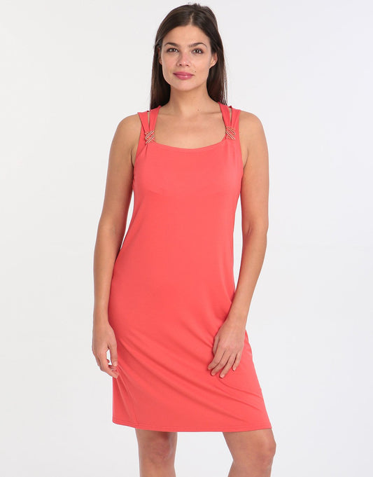 Charmor Double Strap Dress - Red