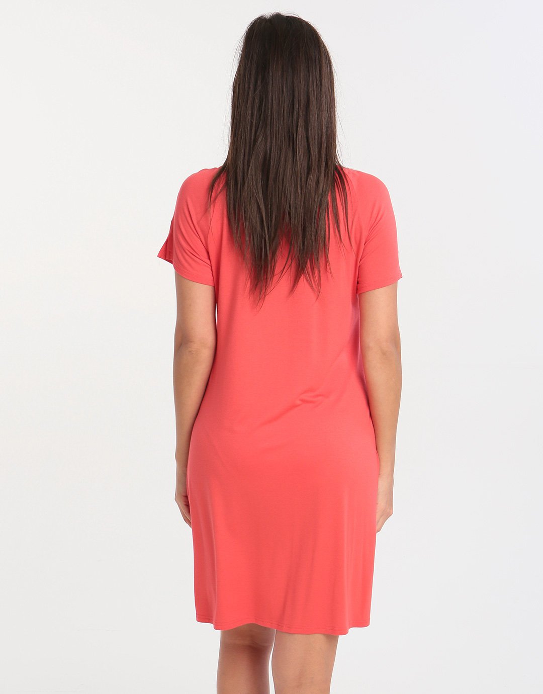 Charmor Short Sleeve Dress - Red