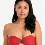 Jets Disposition Bandeau Top - Ruby