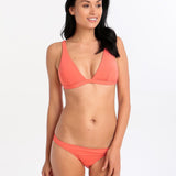 Jets Jetset Plunge Longline Triangle Top - Coral