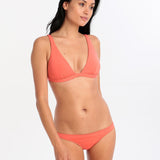 Jets Jetset Plunge Longline Triangle Top - Coral