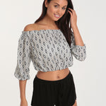 Pia Rossini Elvira Top - White Navy