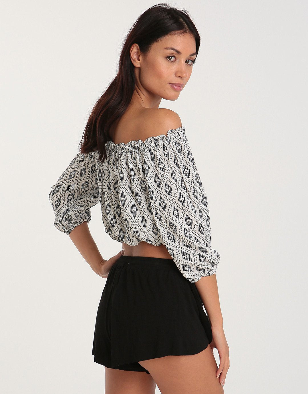 Pia Rossini Elvira Top - White Navy