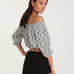 Pia Rossini Elvira Top - White Navy