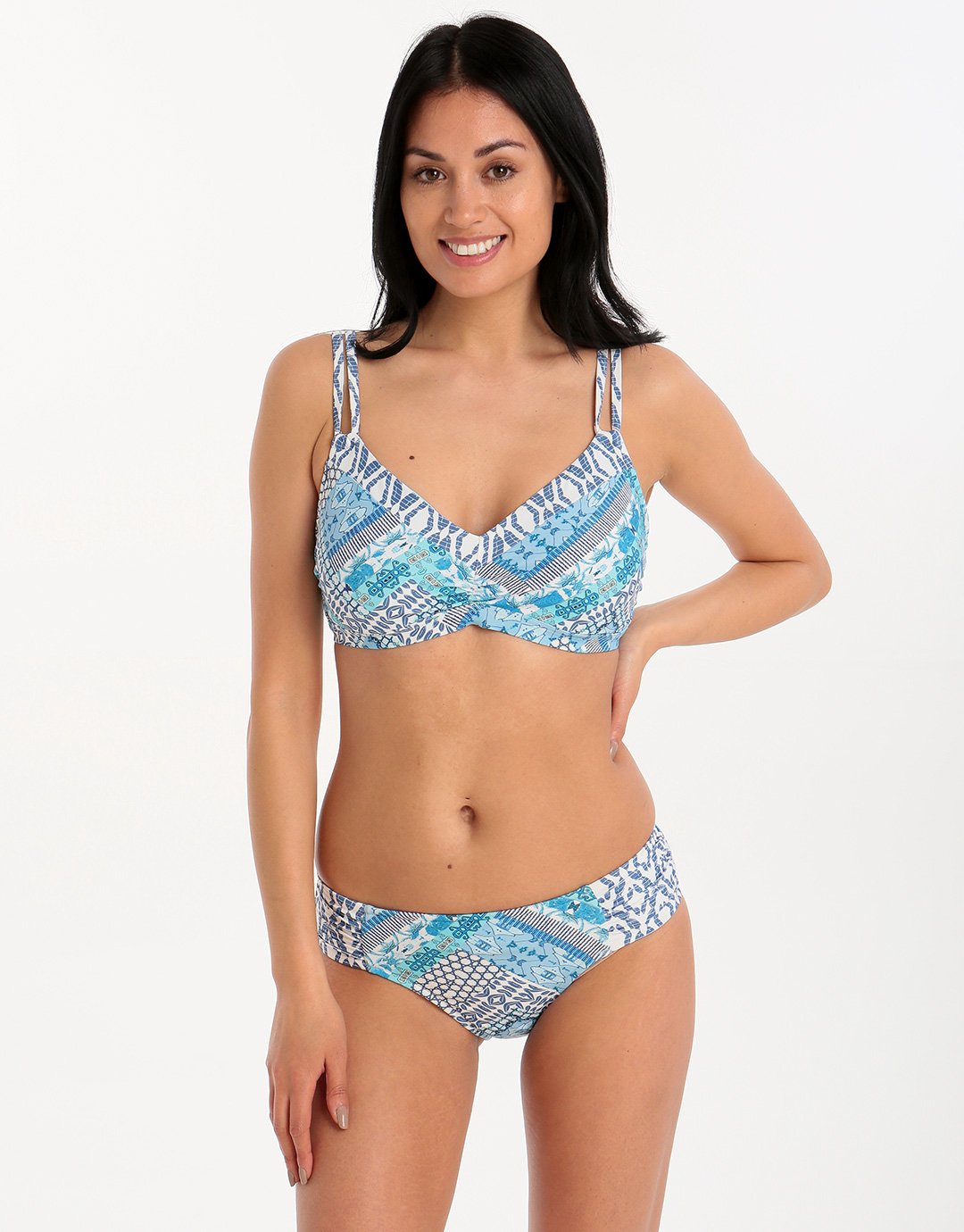 Seafolly Blue Bazaar DD Cup Bralette -  Blue Mist