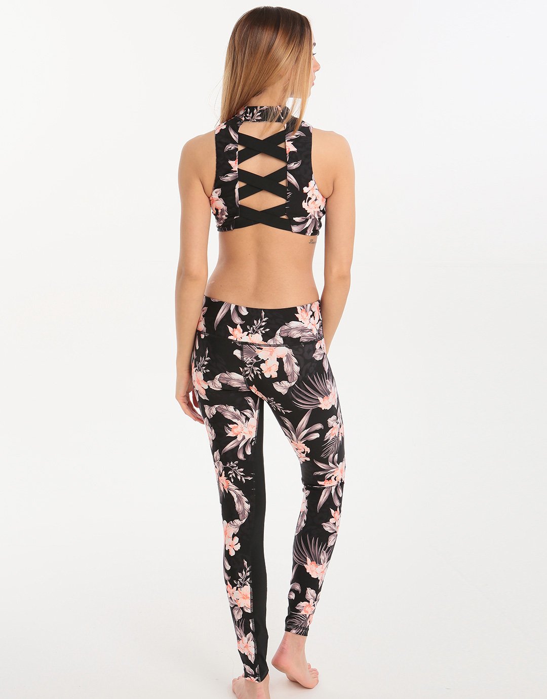 Seafolly Jungle Floral Cross Back Top - Black