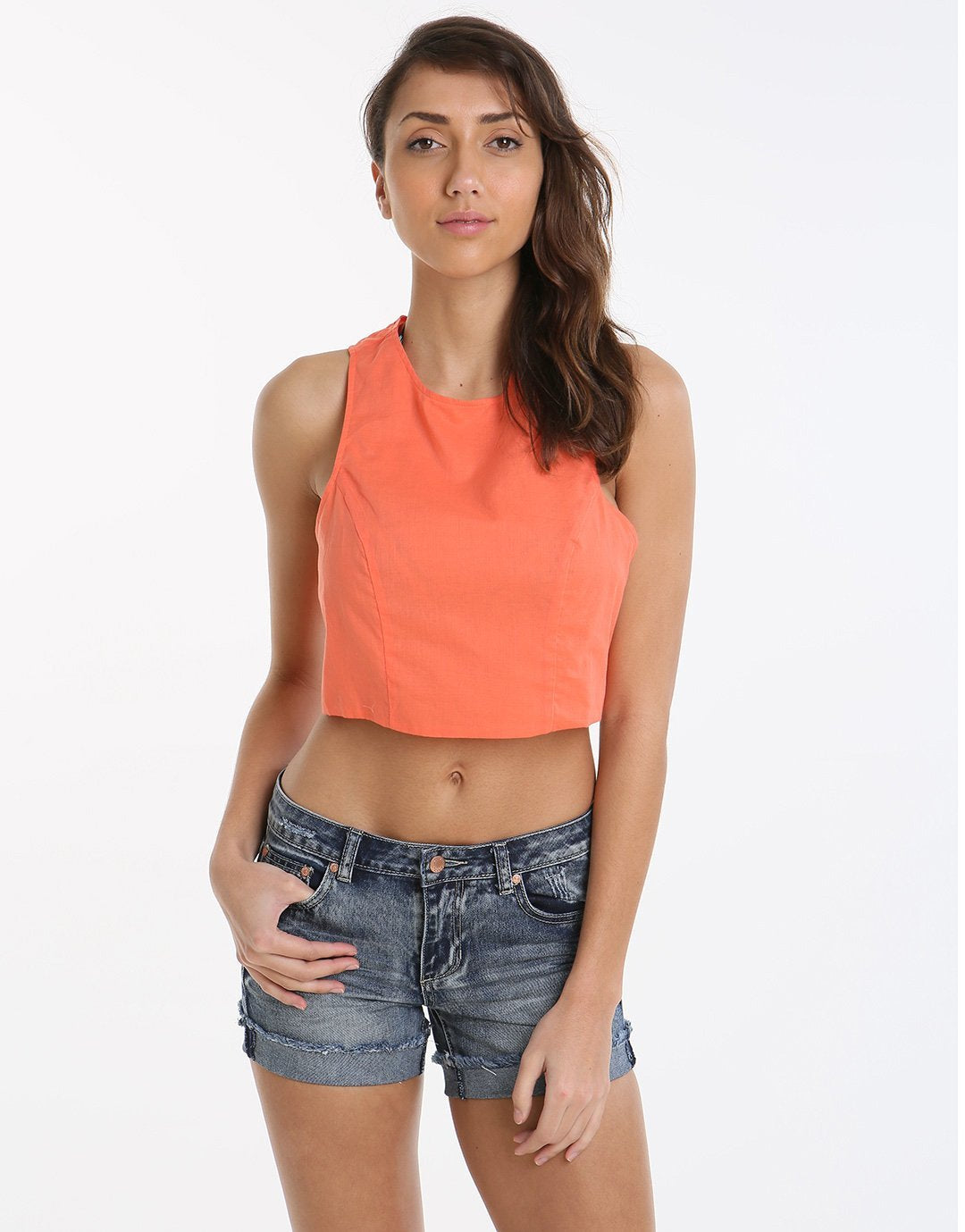 Seafolly Rails Top - Nectarine