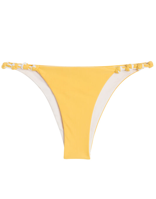 Solid Double Face Knot Pant - Yellow - Simply Beach UK